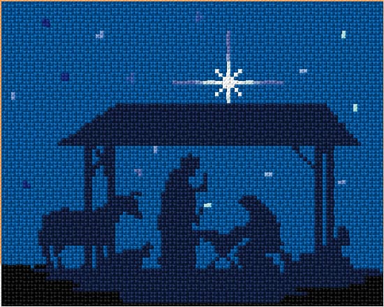 Nativity free cross-stitch pattern