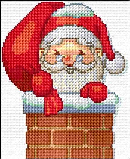 Santa free cross-stitch pattern