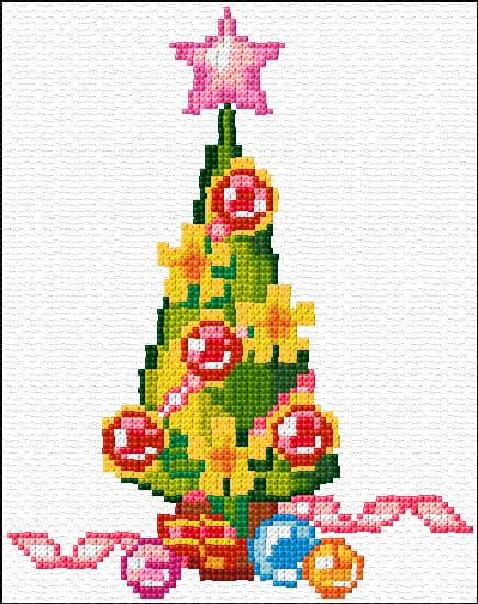 Christmas Card free cross-stitch pattern