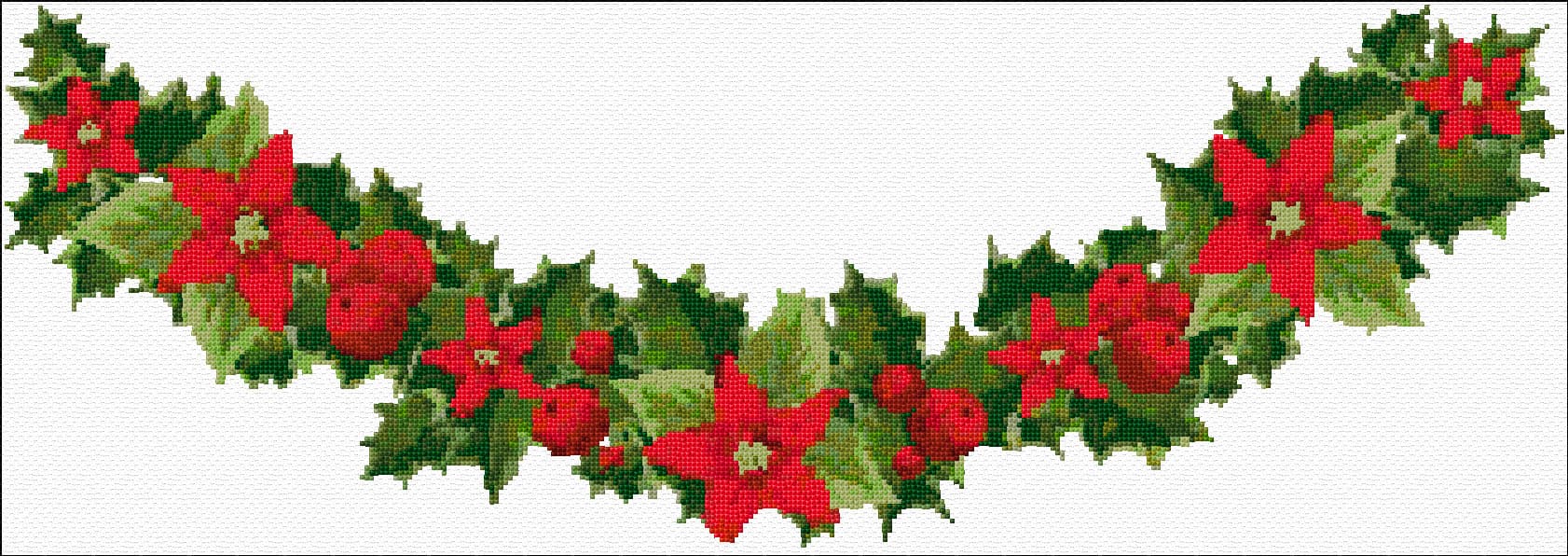 Merry Christmas free cross-stitch pattern