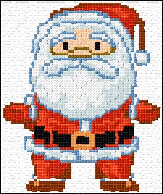 Santa free cross-stitch pattern