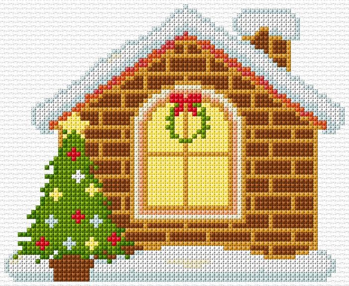 Christmas Card free cross-stitch pattern