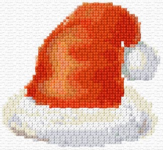 Santa's Hat free cross-stitch pattern