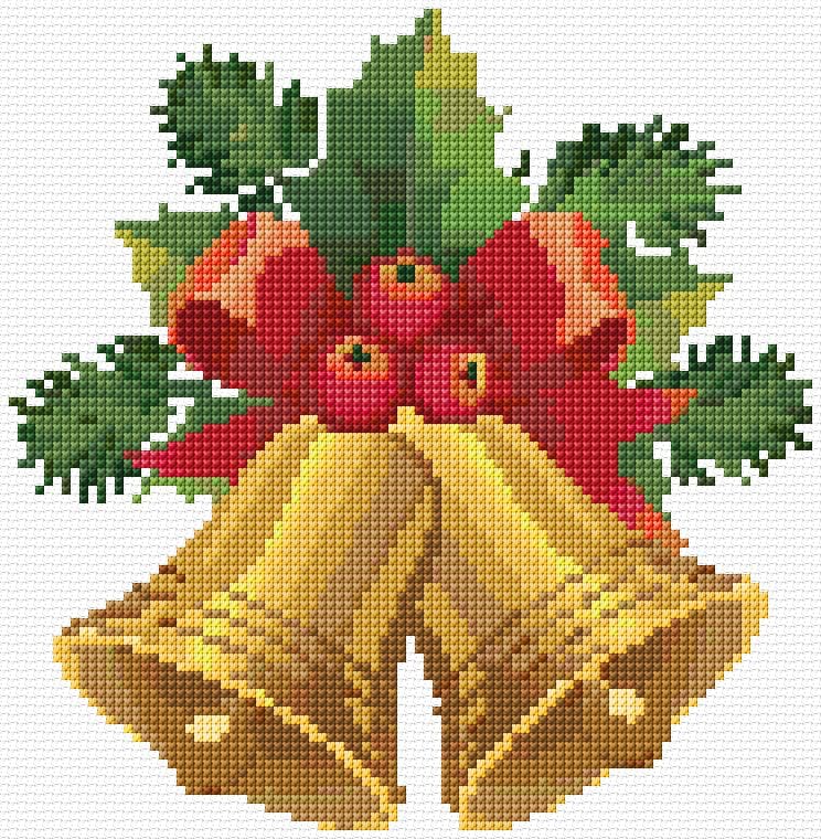 Christmas Card free cross-stitch pattern