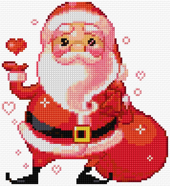Santa free cross-stitch pattern