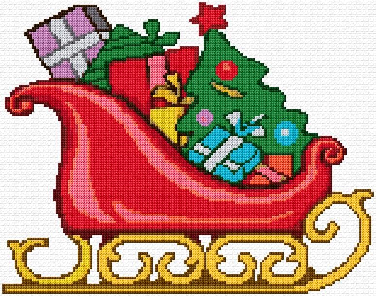 Christmas Card free cross-stitch pattern