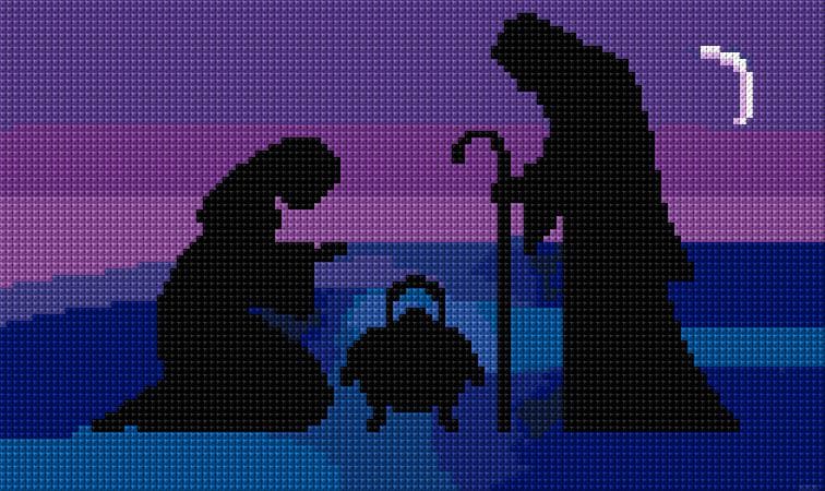 Nativity free cross-stitch pattern