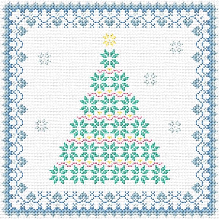 Christmas Napkin free cross-stitch pattern