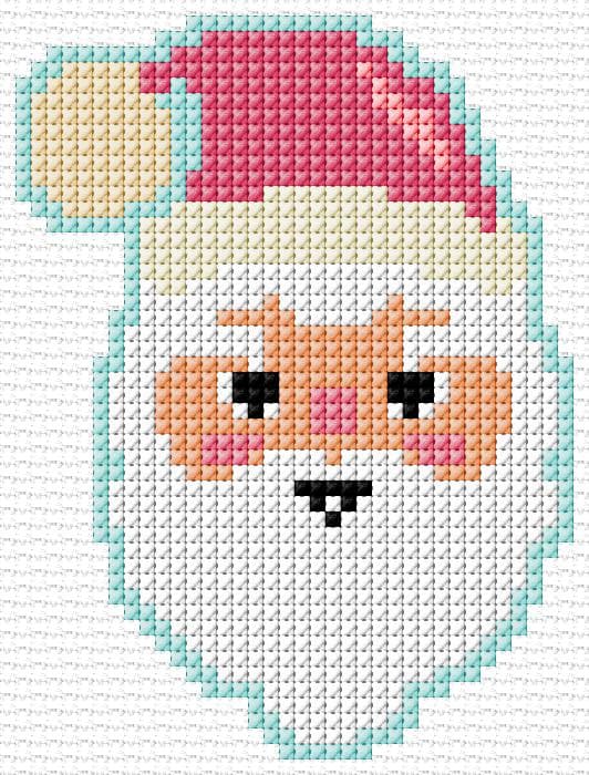 Santa free cross-stitch pattern