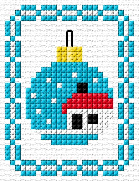 Christmas Card free cross-stitch pattern