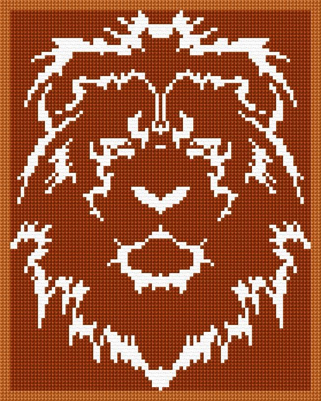 Lion free cross-stitch pattern