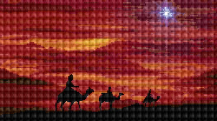 Star of Bethlehem free cross-stitch pattern