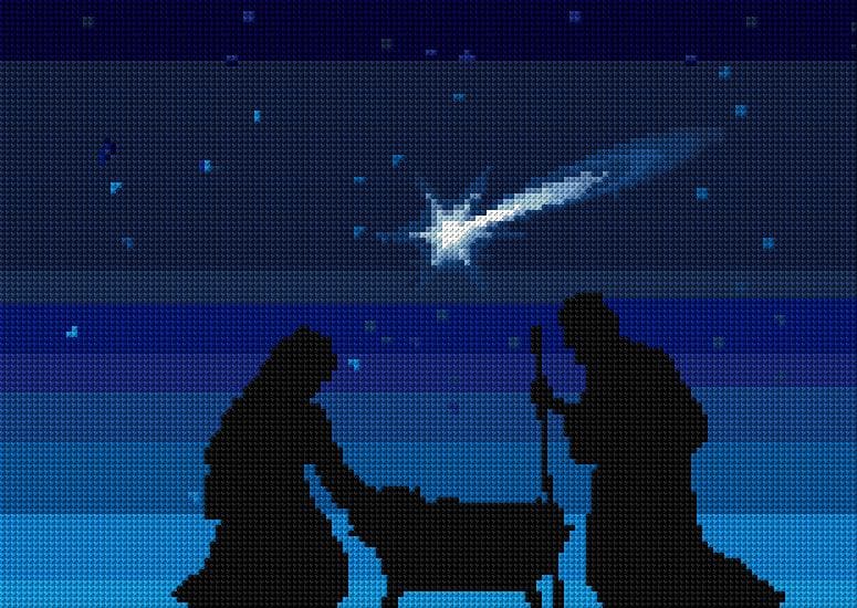 Nativity free cross-stitch pattern