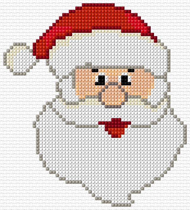 Santa free cross-stitch pattern
