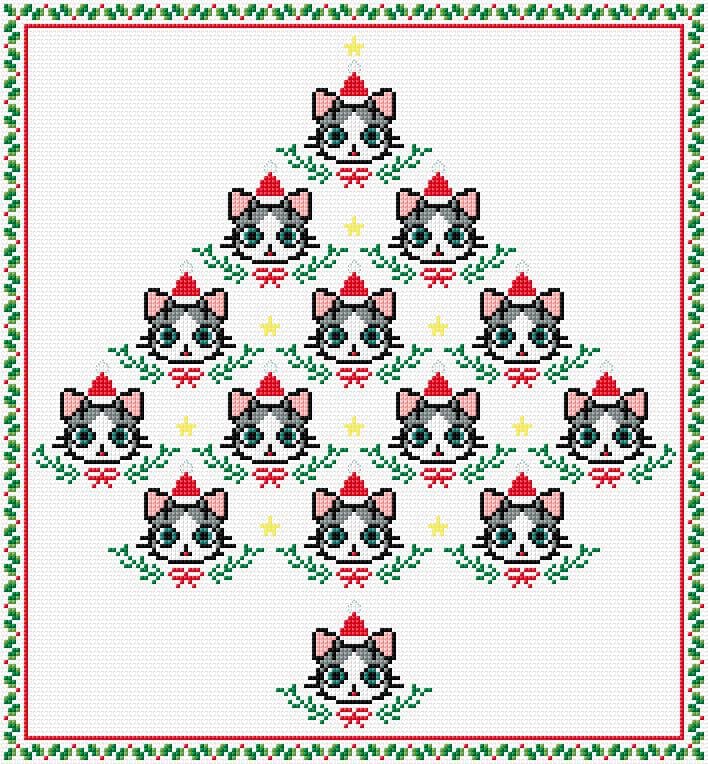 Christmas Tree free cross-stitch pattern