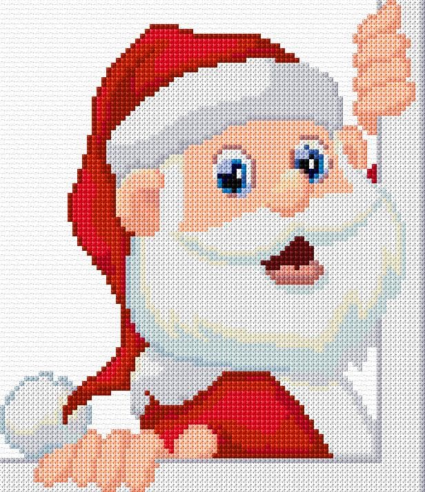 Santa free cross-stitch pattern