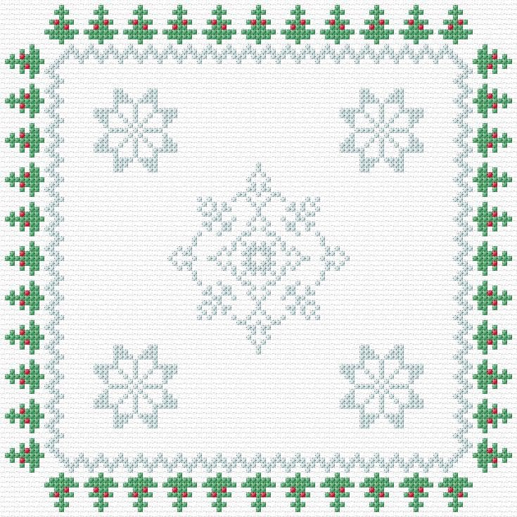 Christmas Napkin free cross-stitch pattern