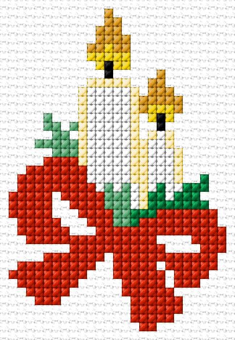 Merry Christmas free cross-stitch pattern