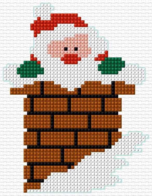 Merry Cristmas free cross-stitch pattern