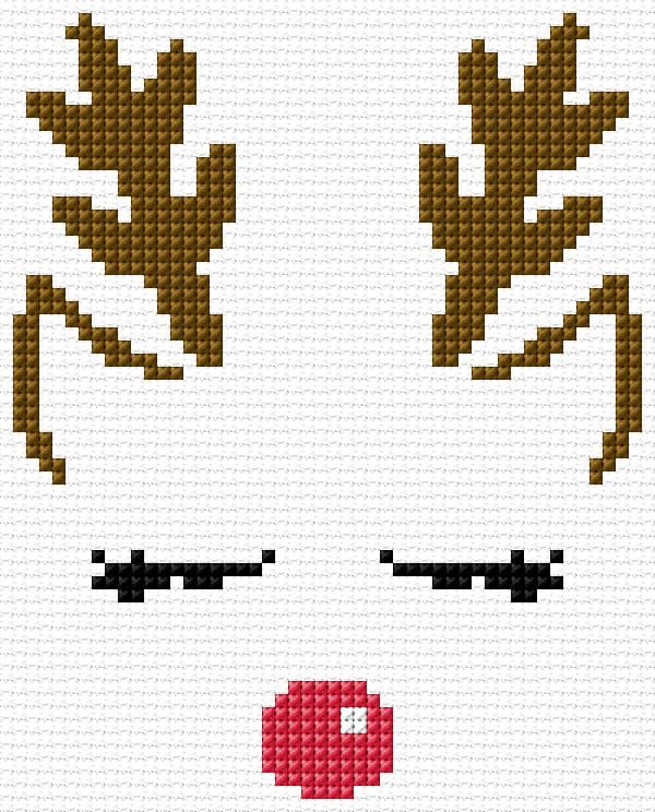 Merry Christmas free cross-stitch pattern