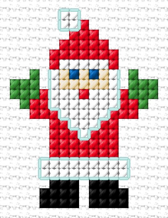 Merry Christmas free cross-stitch pattern