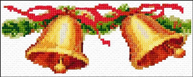 Jingle Bells free cross-stitch pattern