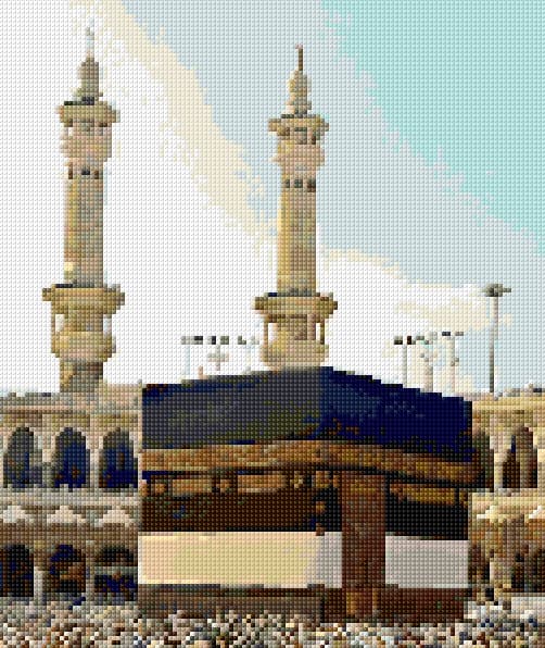 Khana-e-kaba free cross-stitch pattern