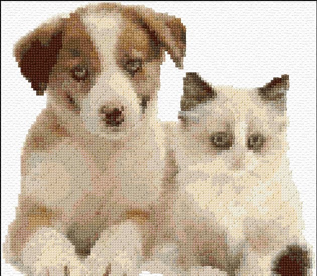 Friends free cross-stitch pattern