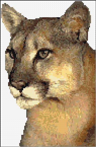 Puma free cross-stitch pattern