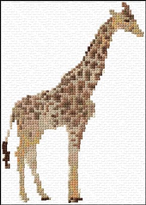 Giraffe free cross-stitch pattern