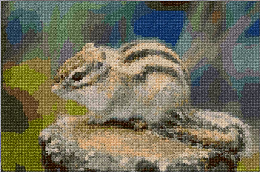 Burunduk free cross-stitch pattern