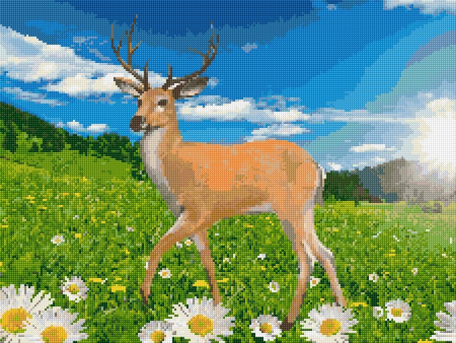 Deer free cross-stitch pattern