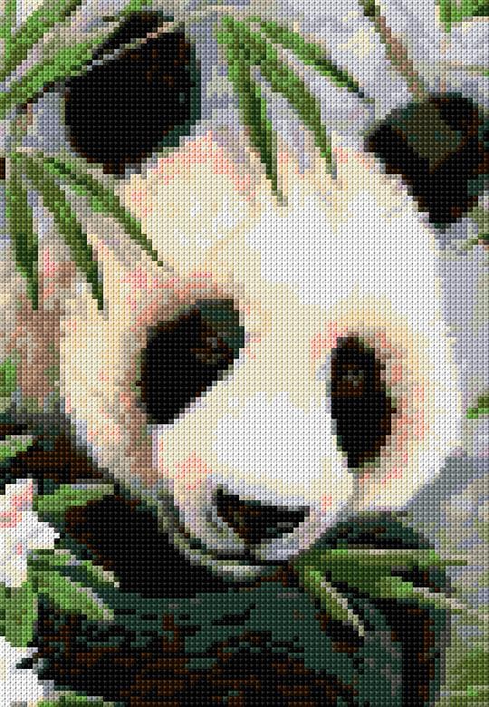 Panda free cross-stitch pattern