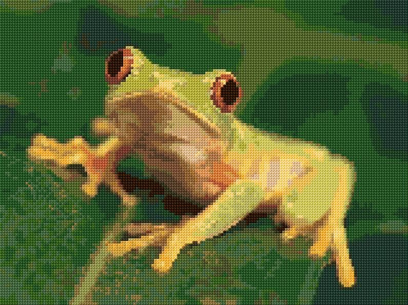 Frog free cross-stitch pattern
