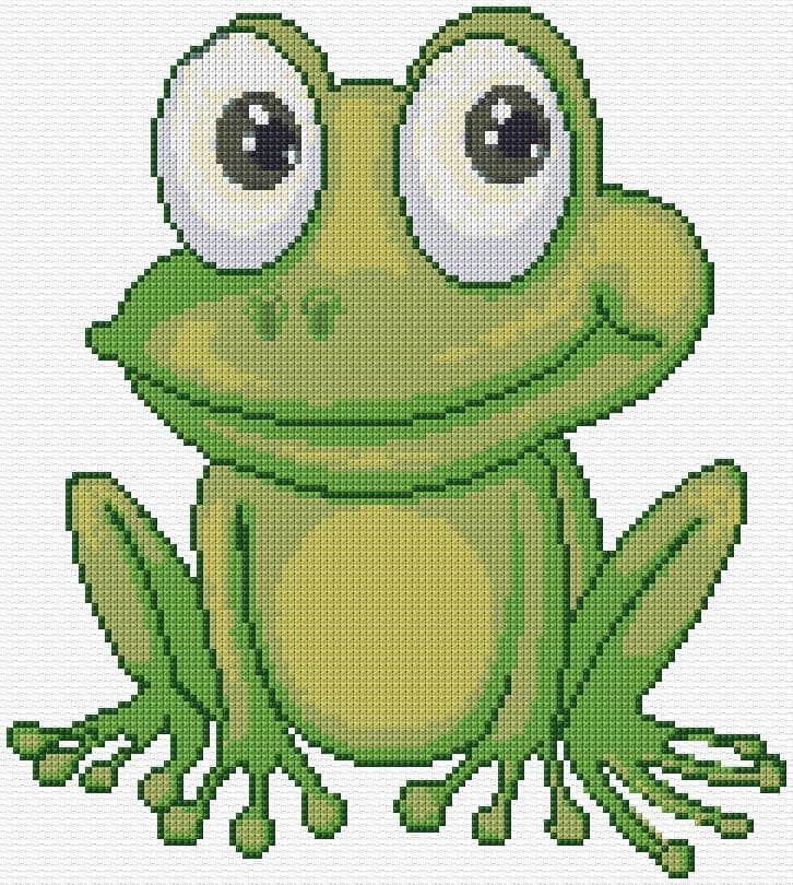 Frog free cross-stitch pattern