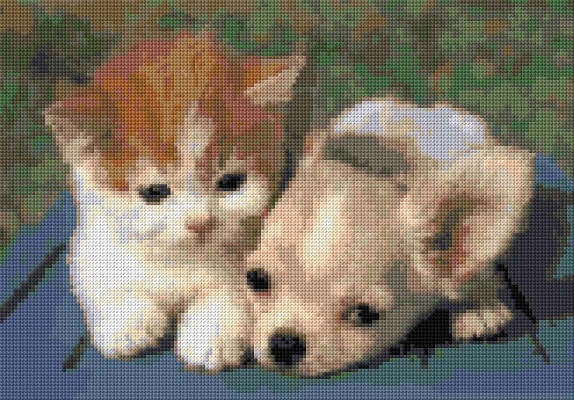 Friends free cross-stitch pattern