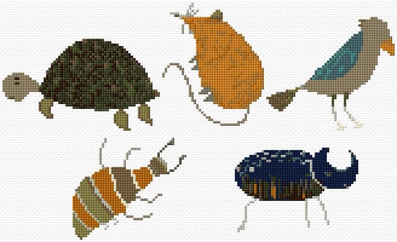 Little Five free cross-stitch pattern