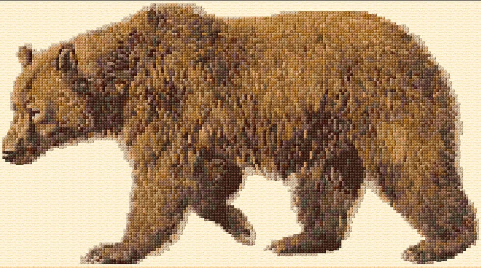 Brown Bear free cross-stitch pattern