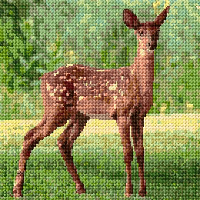 Baby Fawn free cross-stitch pattern