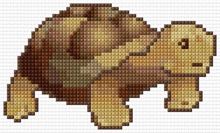Tortoise free cross-stitch pattern