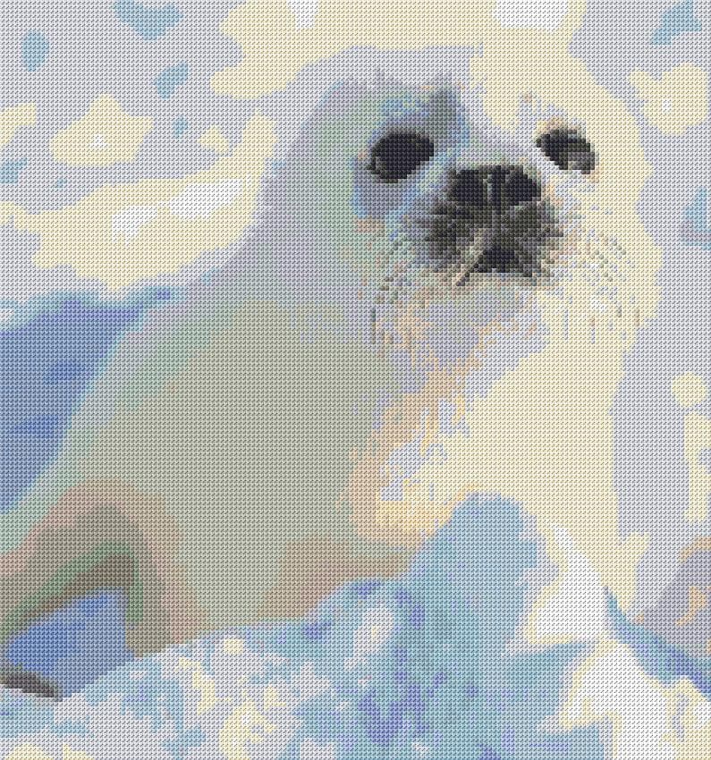 Seal free cross-stitch pattern