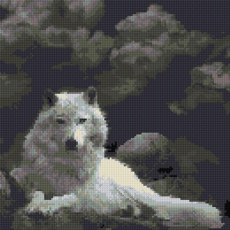 Wolf free cross-stitch pattern