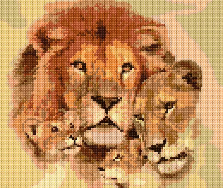 Family free cross-stitch pattern