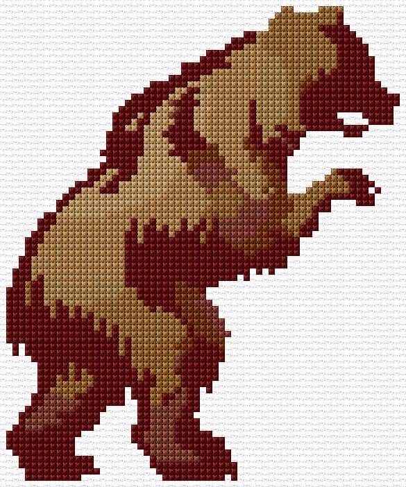 Bear free cross-stitch pattern