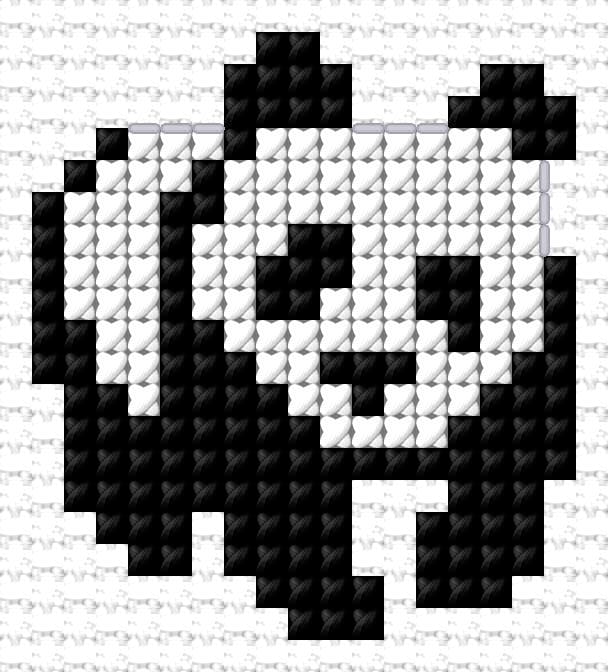 Panda free cross-stitch pattern