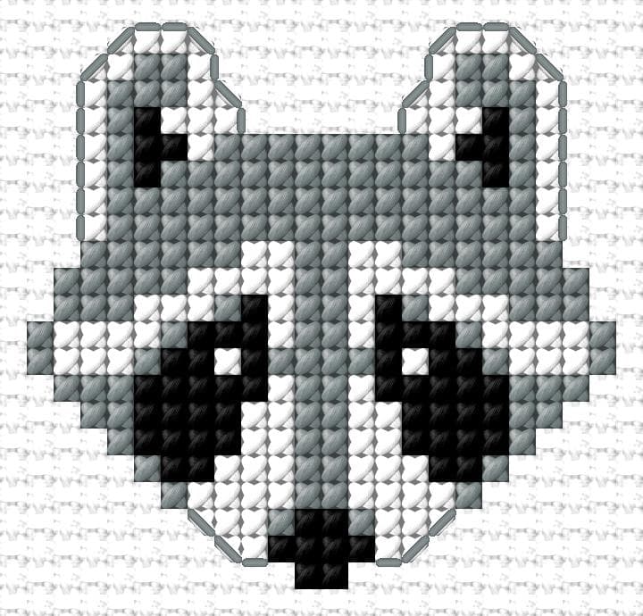 Raccoon free cross-stitch pattern