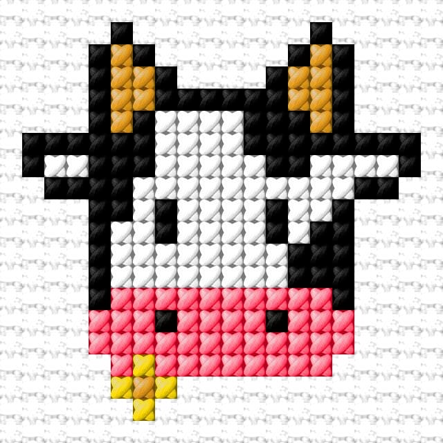 Cow free cross-stitch pattern