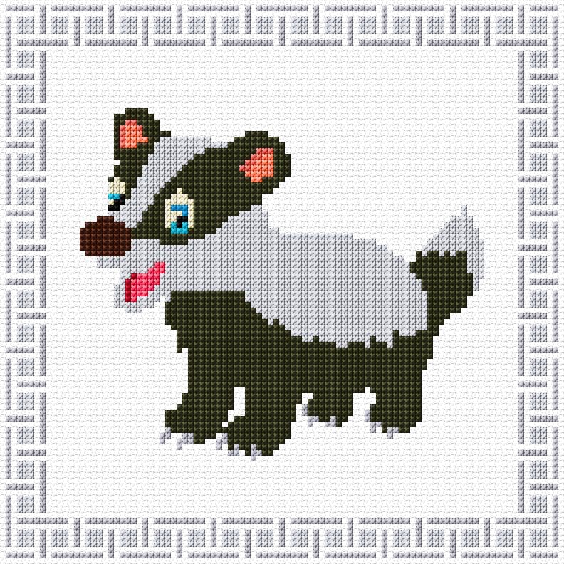 Badger free cross-stitch pattern