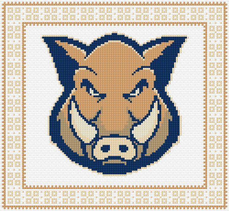 Wild Boar free cross-stitch pattern
