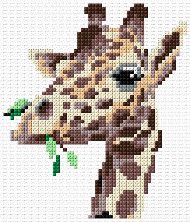 Giraffe free cross-stitch pattern
